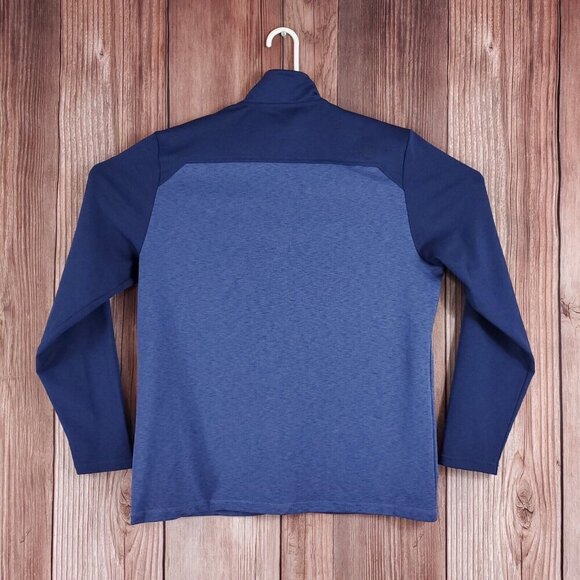Vineyard Vines Mens Size Medium On The Go Shep Shirt 1/4 Zip Performance Blue - Picture 3 of 14